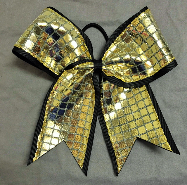 Black and Gold Disco Bow