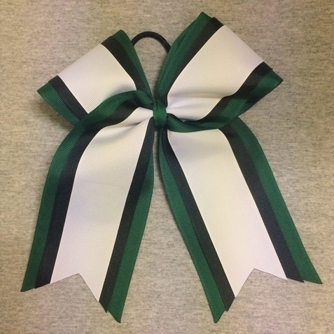 Forest Black White 3 Layer Bow