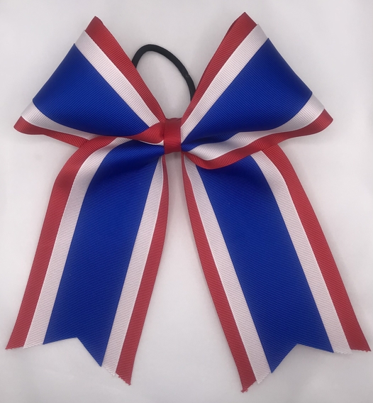 Red, White, and Royal Blue 3 Layer Bow