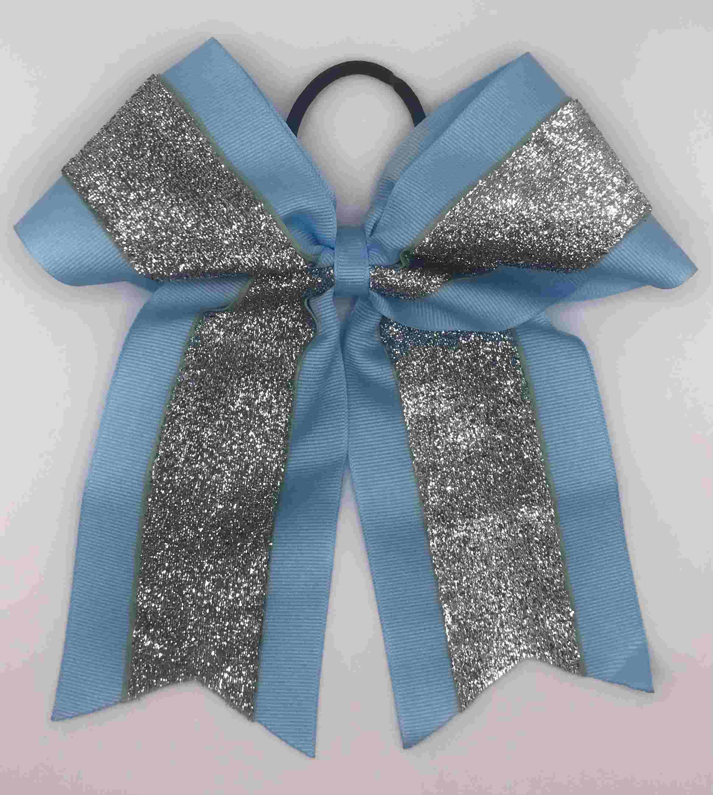 Columbia Blue with Silver Glitter